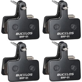 Bucklos Fahrrad-Bremsbeläge, 4 Paar, Scheibenbremsbeläge für Fahrrad, Mountainbike, E-Bike, Ersatz-Bremsbeläge（Semi-Metallic-4 Pairs）
