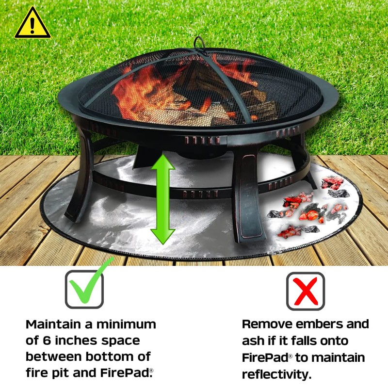 Newtex FirePad Deck Protector - Perfect for Fire Pits, BBQ,