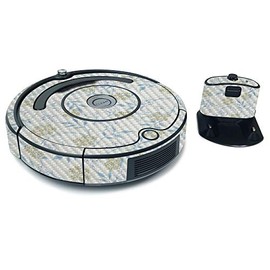 MightySkins Carbon Fiber Skin for iRobot Roomba 675 Max Coverage - Jasmine | Protective, Durable Textured Carbon Fiber Finish | Easy to Apply, Remove, and Change Styles | Made in The USA