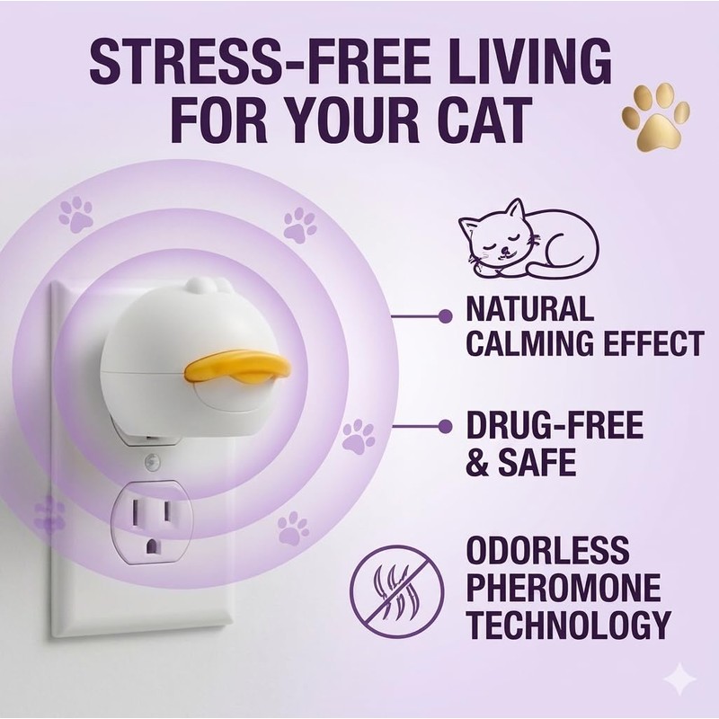 Egdusns Cat Calming Diffuser Kit with 2 Diffusers and 4