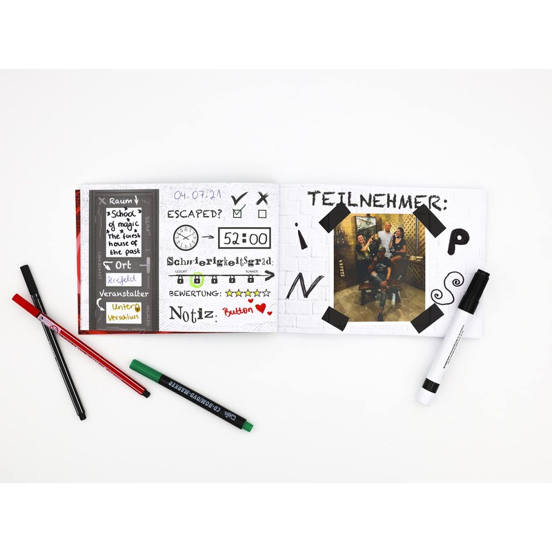 Escape Lock Book - Log Book to Enter and Fill