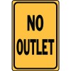 Unbranded Hy-Ko™ No Outlet Sign 12" x 18" (1 pc.)