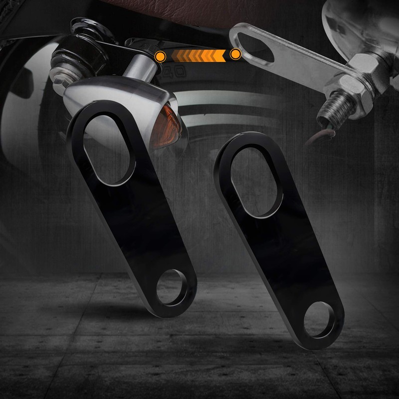 NTHREEAUTO Rear Turn Signal Bracket Motorcycle Indicator Relocation Holder Shock