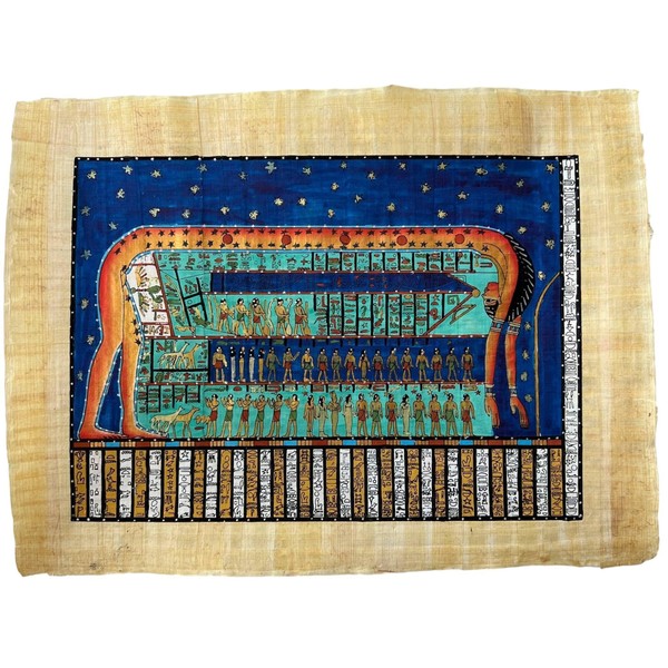 Egyptian Goddess Papyrus – Nut the Goddess – Egypt Papyrus Painting – Unique Ancient Egyptian Art Papyrus – Egypt Art – Unframed – Frameable - 17x13 inches