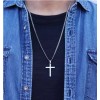Fashion Jewelry MINIMALIST BLESS FAITH JESUS CROSS 1 1/2" LARGE