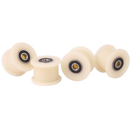 Pack of 4 x Nylon Belt Idler 45 mm diameter 25 mm Groove 8 mm bearing Precisely Machined in the EU (45-25-8)