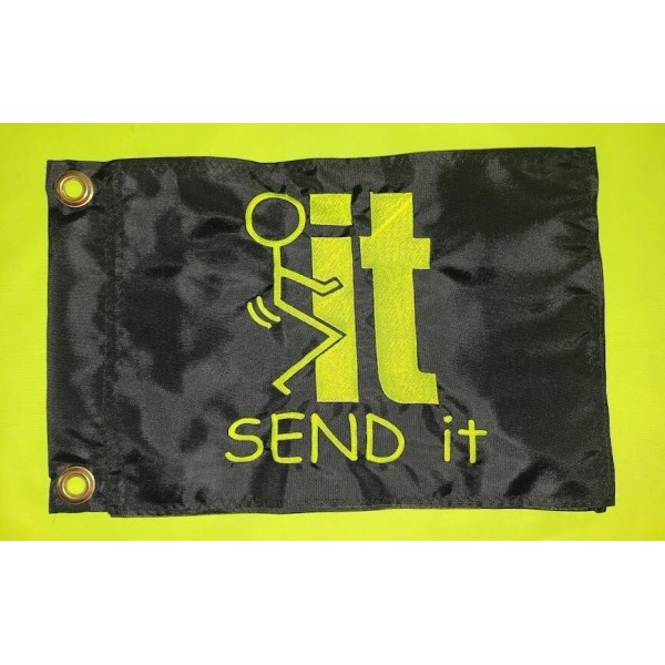 Devil Woman Flags Custom F* IT SEND IT Safety Replacement
