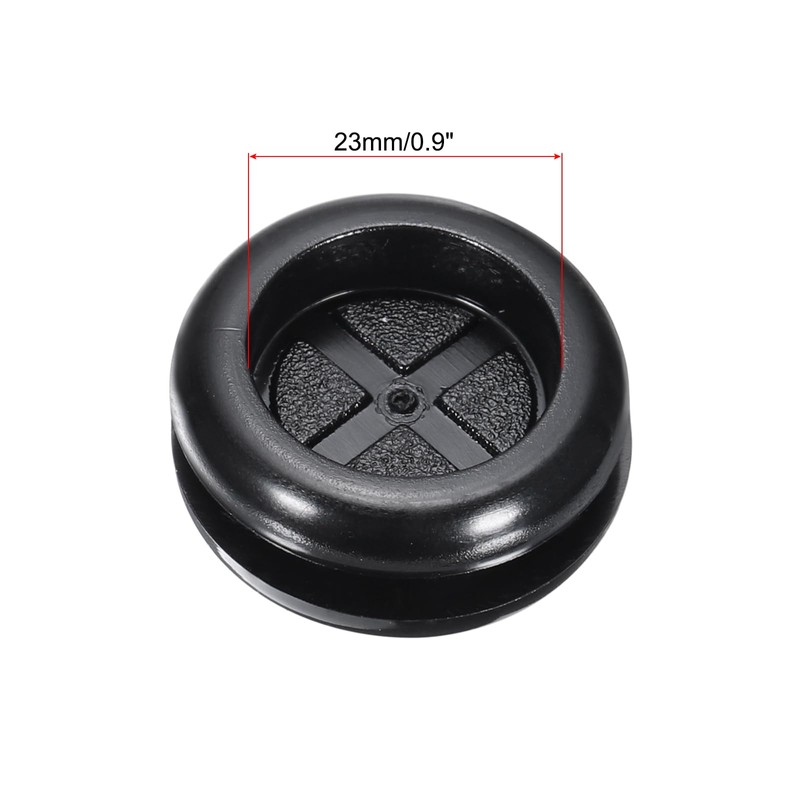 sourcing map Rubber Grommet Round Double-Sided Mount Dia 27 mm