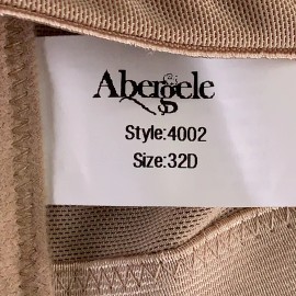Abergele Women's 32D Nude Full Coverage Support Underwire Minimizer Bra 4002 NWT