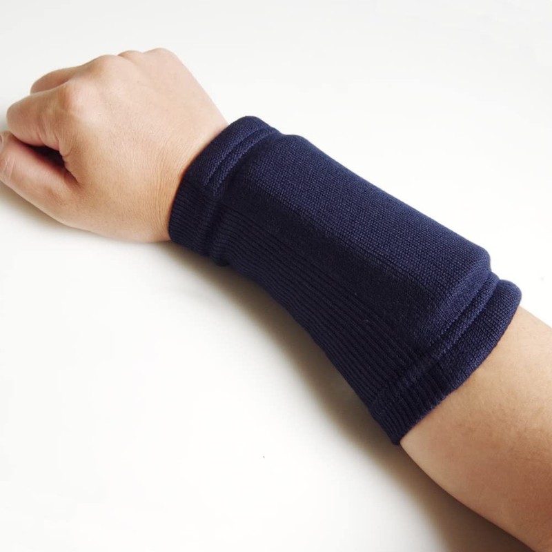 Kendo having Kendo Wrist Supporter Upper Netted Support (Navy Blue)
