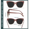 WOWSUN Large Polarized Cat Eye Sunglasses for Women