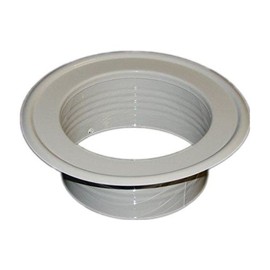 Metal Ventilation Ducting Pipe Wall Plate Spigot White 80mm Diameter