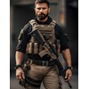 JUKMO Tactical Belt, Military Hiking Rigger 1.5" Nylon Web Work