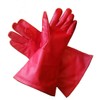 Leather Gauntlet Gloves RED 2X-Large Long Arm Cuff