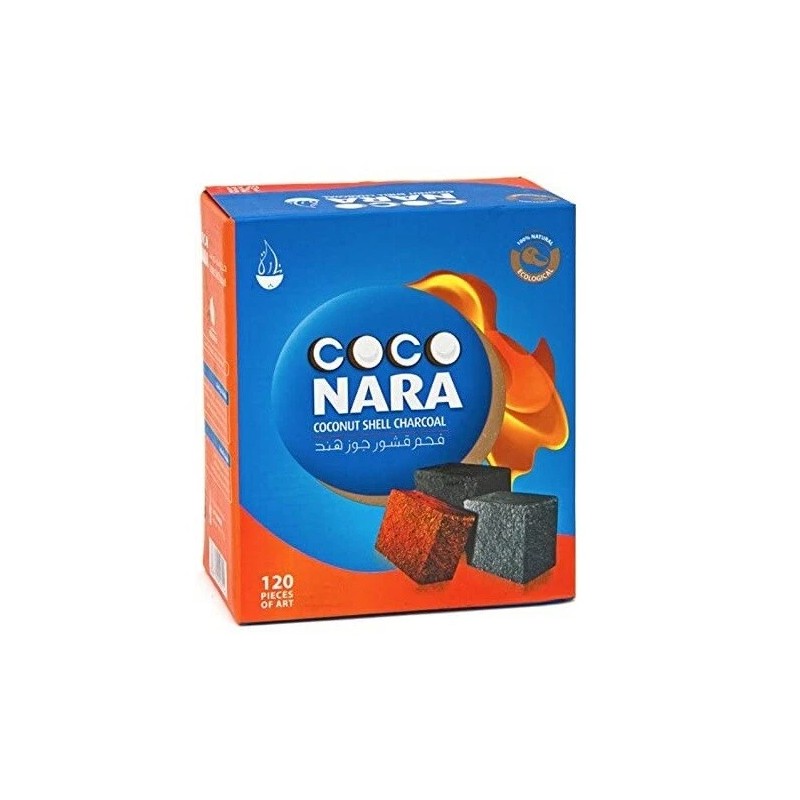 120 Cubes Coco Nara Cubic Charcoal Slow Burn Coconut Shell