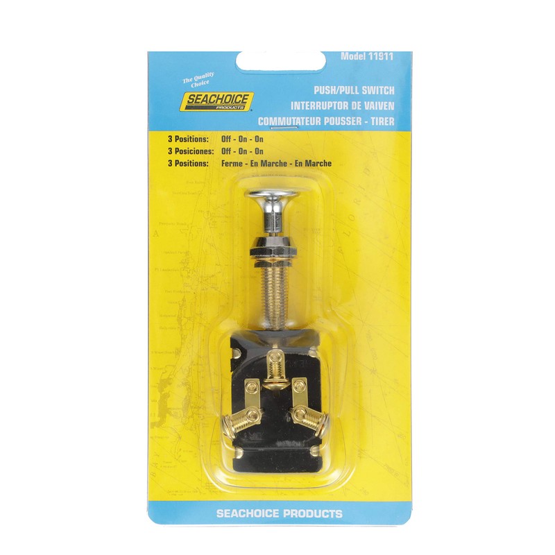 Seachoice Heavy Duty 3-Position Push-Pull Switch