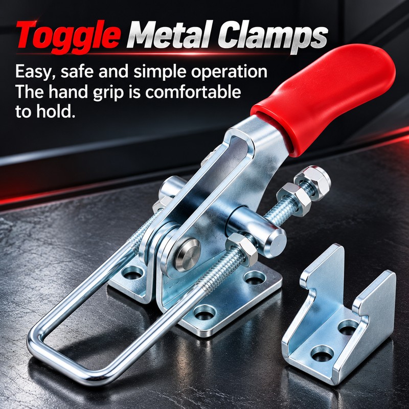 Toggle Clamps Set for Woodworking and Metal Projects – 4-Piece