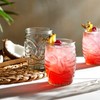 SHUVAR BAZAR Tiki Glasses, 4 Pieces, Clear, Bar Party Set