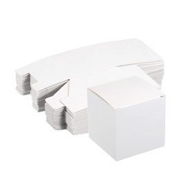 PATIKIL Paper Cardboard Boxes Paper Recycled Gift Corrugated Paper Box White 3.1 Inch x 3.1 Inch x 3.1 Inch for Party, Wedding, Gift Wrap Pack of 30