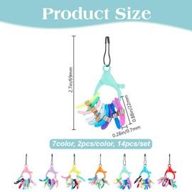 DELORIGIN 140Pcs Knitting Needle Stoppers Knitting Needle Hugger Accessories Stitch Holders for Knitting Needle Point Protectors Gadgets Double Pointed Knitting Needle End Caps with Storage Clasps