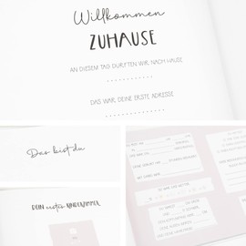 Babyalbum mein erstes Jahr, zum Ausfüllen, Baby Erinnerungsbuch für Junge oder Mädchen zum Eintragen, Babybuch, Geschenk zur Geburt