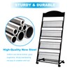 Kenpiko Floor-Standing Magazine Rack, 4-Layer Brochure Display Stand Tiered Design