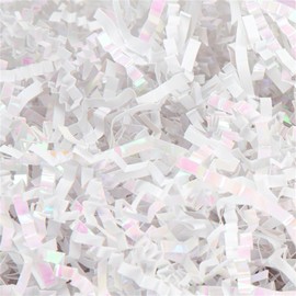 HQKJGSYX 50g Confetti Poppers Confetti Sprinkles White Sparkly Iridescent Crinkle Cut Paper Shred Filler For Gifts On Holiday Valentines Day Birthdays Weddings Party Thanksgiving Mother's Day