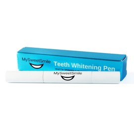 MySweetSmile Teeth Whitening Pen - Helps Remove Tooth Stains & Yellowing Without Pain or Sensitivity - Travel-Friendly Instant Teeth Whitener Pen - 100% Peroxide-Free - 2mL Tooth Whitening Gel Pen