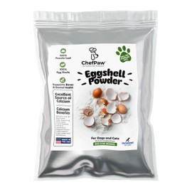 Innovet x ChefPaw Eggshell Powder for Dogs – Natural Calcium Supplement for Bone Health, Joint Support, & Digestive Health – 100% Powderized - Safe for Homemade and Raw Dog Food Diets – 8oz