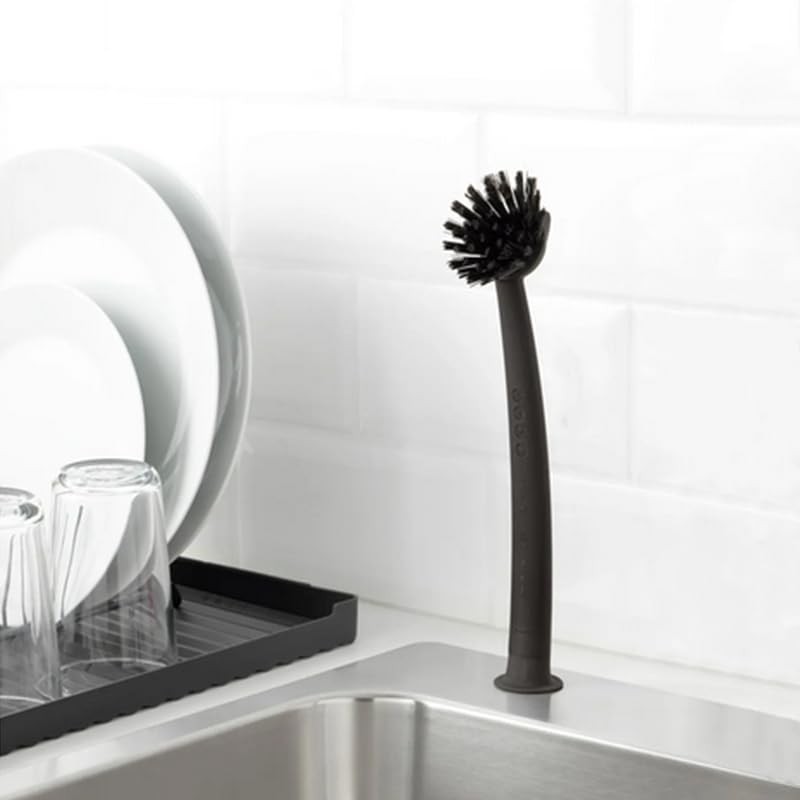 2 Pcs Scrub Brush with Handle 11'' Dish Scrubber Brush