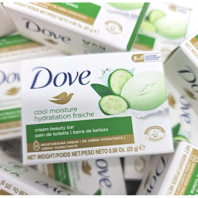 Dove 15X Dove Cream Beauty Mini Bars Soap Cucumber &