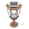 Outdoor Solar Powered LED Pillar Light Post Lantern Lamp Garden