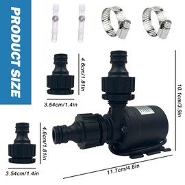 Wasserpumpe 12V, Tauchpumpe Klein Brushless Pumpe Wasser Abpumpen 800L / H 5M für Brunnenpool Aquarium Fischtank Solarumlaufsystem Wasserzirkulationssystem