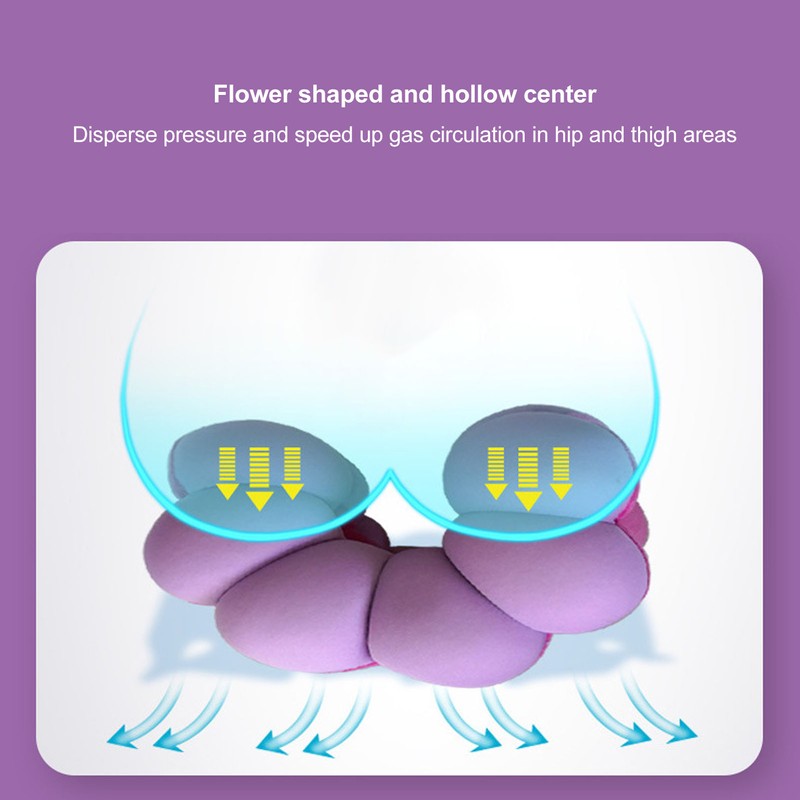Bedsore Nursing Cushion Flower Shaped Reduce Pressure Hollow Out Breathable