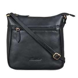 Benthill Women's Real Leather Shoulder Bag | Women's Shoulder Bag Leather | Slim Vintage Women's Handbag, black