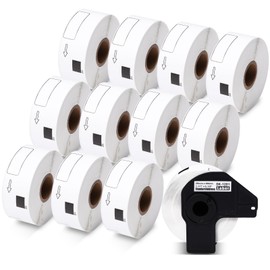 Label KINGDOM Replace for DK-1201 (1.1" x 3.5") Standard Address Labels for Brother QL 800 820NWB 700 Label Printers, Die-Cut 29mm x 90mm, 400 Labels/Roll, 1 Frame+12 Rolls