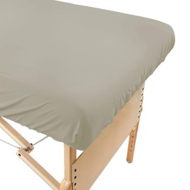 Tranquility Microfiber Massage Table Fitted Sheets by Body Linen- Lightweight, Durable Fitted Sheets For Massage Table & Spa. Wrinkle Free, Secure Fitting, Soft & No Pilling- (10 Pack, Natural)