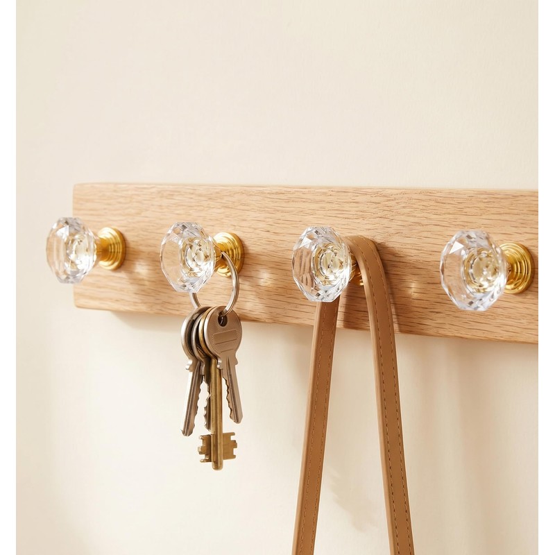 20 PCS Crystal Knobs for Drawers, Diamond Knobs for Dresser