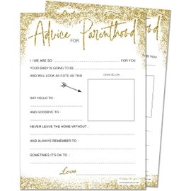 30 Player Baby Advice Cards – Gold Sparkle Design – Unisex – Made in The UK