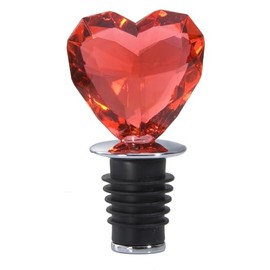 Prodyne Acrylic Heart Bottle Stopper (Red)