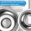 Burner Drip Bowl 2 Large 8'' WB32X10013 & 2 Small