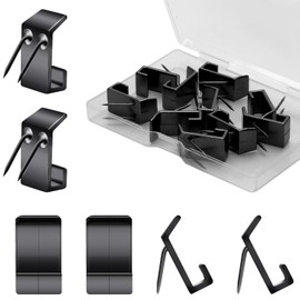 PEUTIER 10pcs Cubicle Hooks, Metal Push Pin Hooks Fabric Panel Wall Hooks Cubicle Picture Hangers Cubicle Clips for Office Home Cubicle Wall Clock Photo Frame Keychain (Black)
