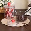 KEKEHOME Clear Plastic Candy Jar with Lid for Office Desk,