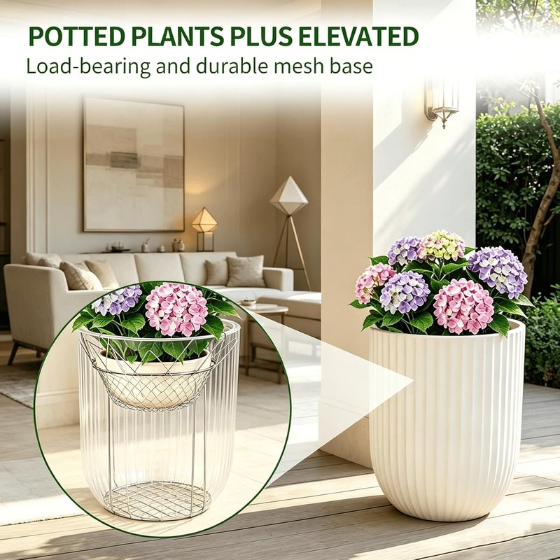 Insertos Ajustables para Macetas Grandes 12-18", Elevador de Plantas con
