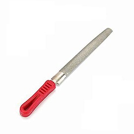 8inch Diamond Coated Half Round File Plastic Handle Hand Tools for Grinding on Glass, Stone, Marble, Rock, Bone 120 Grit