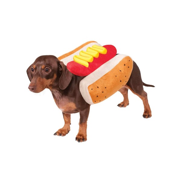 Rubie's unisex adult Party Supplies Official Rubie s Hot Dog Food Pet Costume Size Medium, Hot Dog, M UK