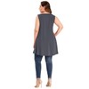 LARACE Camisetas sin mangas para mujer, estilo túnica con botones,