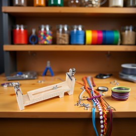 Paracord Jig Bracelet Makers | Wooden Jig Bracelet Maker with Bracelet Makers Knotters Tool Kit,Jig Bracelet Braiding and Weaving DIY Craft Tool Kit Braiding Weaving, Arts, Crafts and Sewing