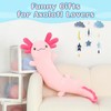Tezituor Pink Axolotl Stuffed Animal Long Plush Pillow for Kids