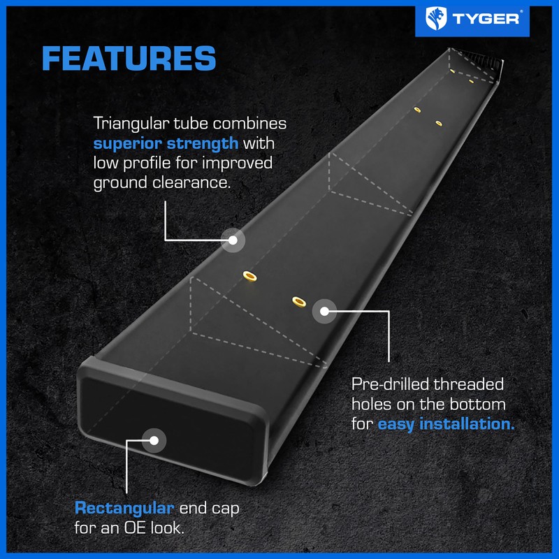 Tyger Auto 6" Riser Running Boards Compatible with 2015-2024 Chevy